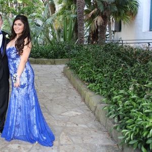 Violate colored formal dress